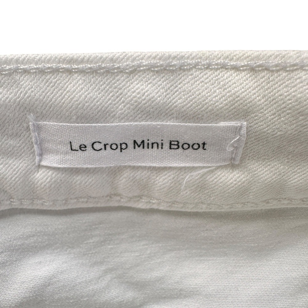 FRAME Le Crop Mini Boot Wmn 30 White Blanc Utility Patch Pocket Jeans Excellent - Picture 6 of 8